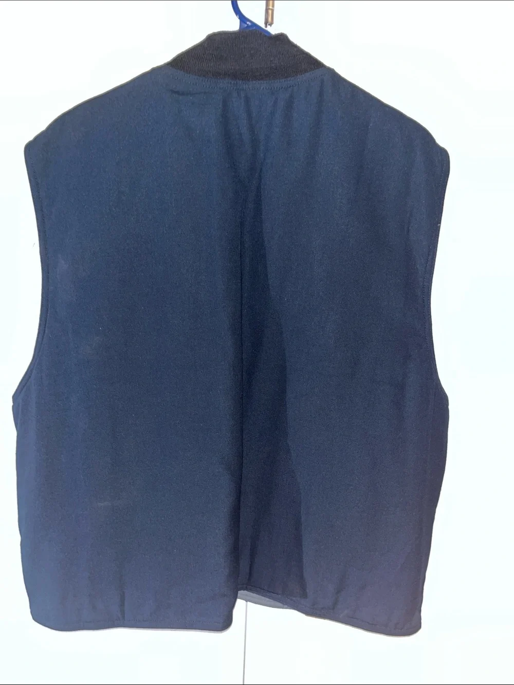 Bulwark FR Fire Retardent Work Quilted Navy Blue Snap Vest Jacket XL Men’s